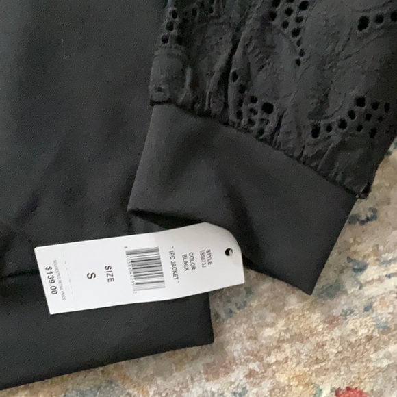 JM studio black jacket with eyelet detail sleeves - Picture 3 of 8